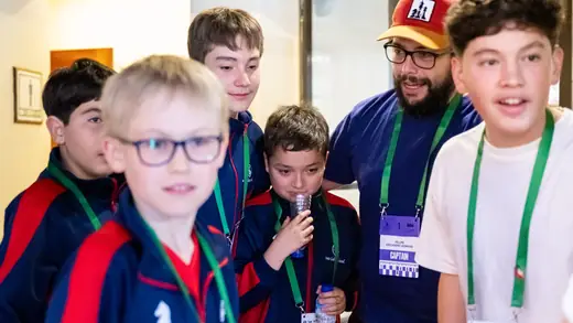 Young players from the championship attending the master class