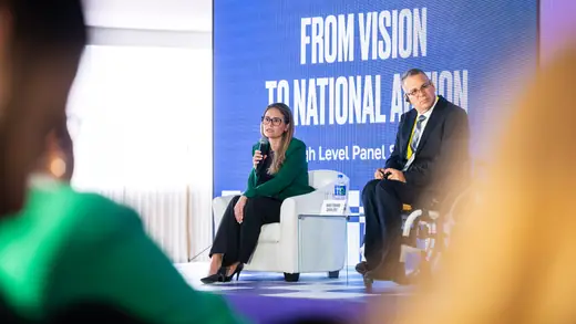 The “From Vision to National Action” panel on stage