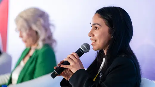 Milagros Iba&ntilde;ez, General Director of Complementary Education for the Municipality of Vicente L&oacute;pez, Argentina, speaking