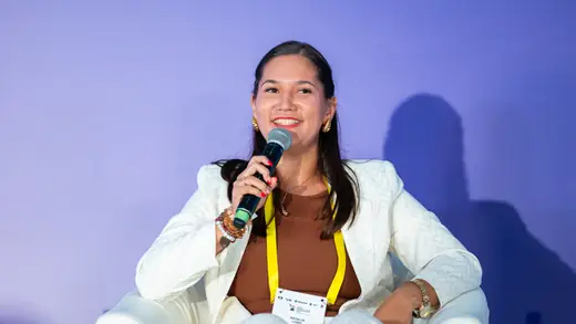 A panellist speaking during the third panel