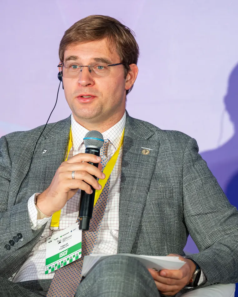 Timur Turlov, President of the ISCF, speaking during the panel